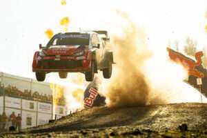 Oliver Solberg (SWE), Elliott Edmondson (GBR) Of team TOYOTA GAZOO RACING WRT seen during the World Rally Championship in Conception, Chile on 13.09.2026 // Jaanus Ree / Red Bull Content Pool // SI202609131169 // Usage for editorial use only //